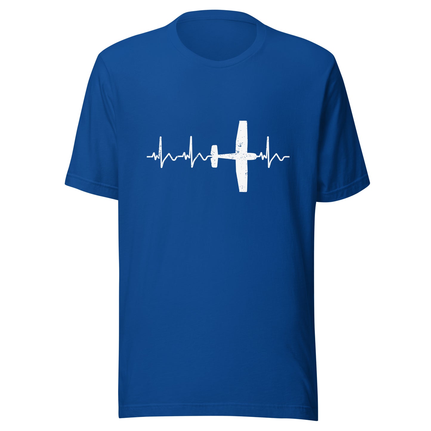 Heartbeat ECG Curve Unisex T-Shirt with “Cessna” Airplane - Show your passion for aviation